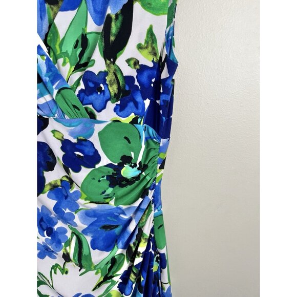 Lauren Ralph Lauren Women's Faux Wrap Dress Sz 10‎ Floral Colorful - Picture 3 of 12
